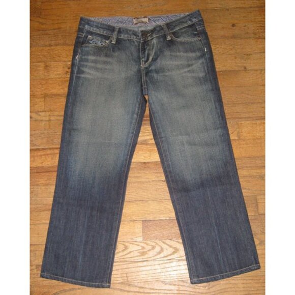 PAIGE LAUREL CANYON CROP CAPRI 28 TUSCAN with CREASE LAS PALMAS POCKET - Picture 2 of 8